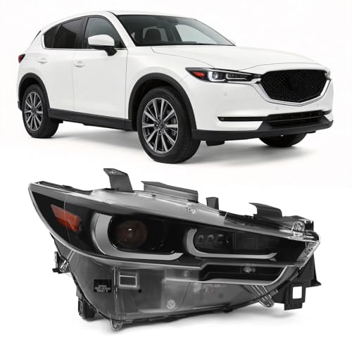 Image of Jecoupoon Right Headlight Assembly Compatible with CX-5 CX5 2022 2023 2024 W/Bulb w/o AFS Front Projector Headlamp Passenger Side 5078673000 KPF151040
