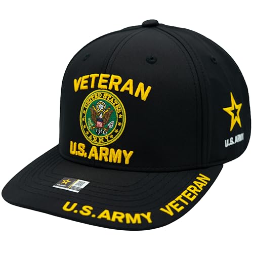 US Army Veteran Seal Hat for Men Official Licensed Military Veterans Embroidered Army Seal Adjustable Baseball Cap