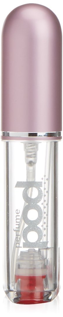 Perfume Pod Clear Refillable Perfume Atomiser with Spray & Genie-S Refill (Pink)