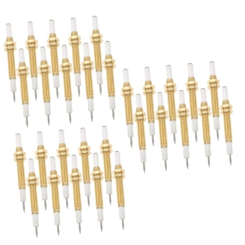 ibasenice 3 Ensembles Goupille D'allumage À Douille en Cuivre Pièces D'allumage Allume-Barbecue Allumeur Électrique Tige D'allumage Allumeur De Gril Allumeur De Feu Doré 10 Pièces * 3