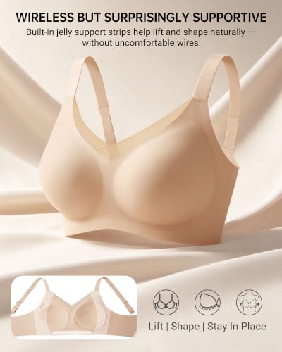 As Fairy Seamless Mesh Jelly Support Full Coverage Bra - image 6