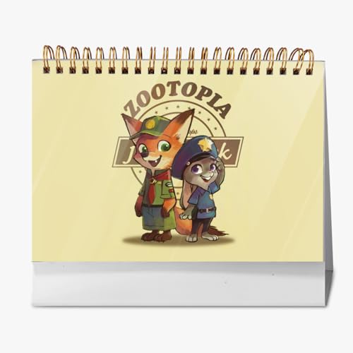 卓上カレンダー 2026年 ズートピア ジュディ ニック カレンダー 月間カレンダー フリップテーブルカレンダー おしゃれ シンプル 文房具 会社用