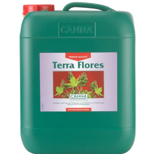 GROWMANIA Canna Terra Flores 5 Litros | Fertilizante Bio para Tierra Cultivo de Plantas | Abono con Nutrientes | Sustrato para Crecimiento Cogollos