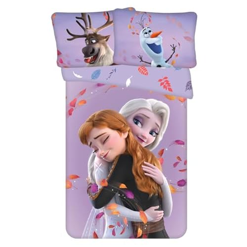 Jerry fabrics Disney Frozen 2 Anna ELSA Olaf Baby Bettwäsche 100 x 135 cm