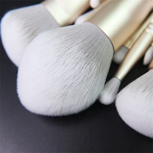 Pinceaux cosmétiques blancs anti-traces 12 pièces en poils synthétiques doux pour peau sensible