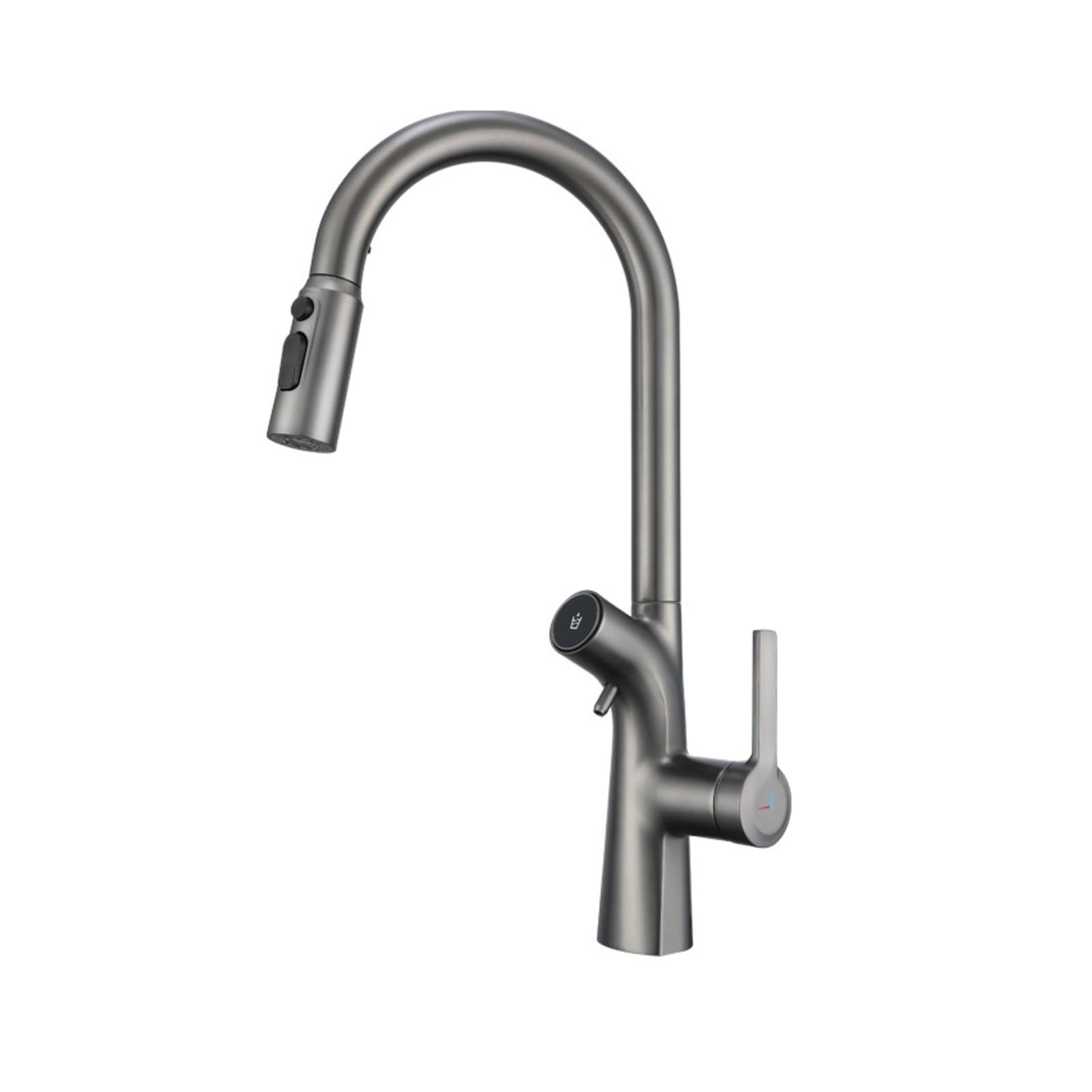Grifo de baño, Grifo de cocina SUS304 3 en 1, grifo extraíble agua potable filtrada, válvula mezcladora cepillada frío y caliente