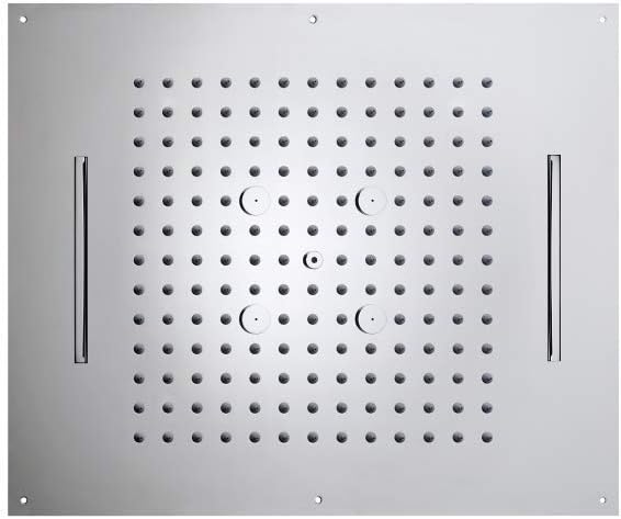 Aquieen 22" X 20" 3 inlet Ceiling Shower SS 304 (Rain + Waterfall + Mist), Chrome Polished