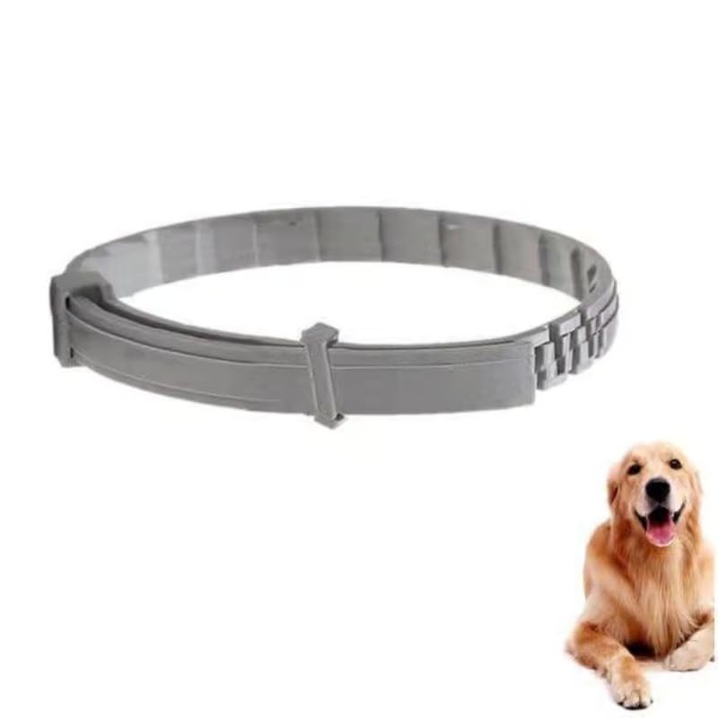 Haustierstolz® - Das Original ZeckenHeld Anti Floh- und Zeckenband(Grau 70cm)