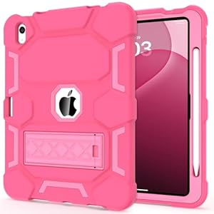 CCMAO Funda para iPad de 10.9 pulgadas 2022, iPad (A16) de 11ª generación de 11 pulgadas 2025, con soporte y soporte para lápices, funda protectora híbrida resistente a prueba de golpes para niños
