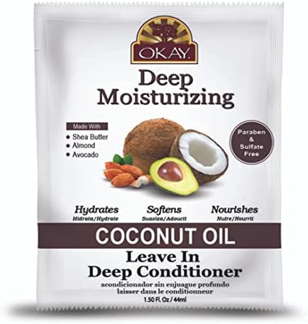 OKAY COCONUT OIL DEEP MOISTURIZING LEAVE IN CONDITIONER 1.25oz / 37ml