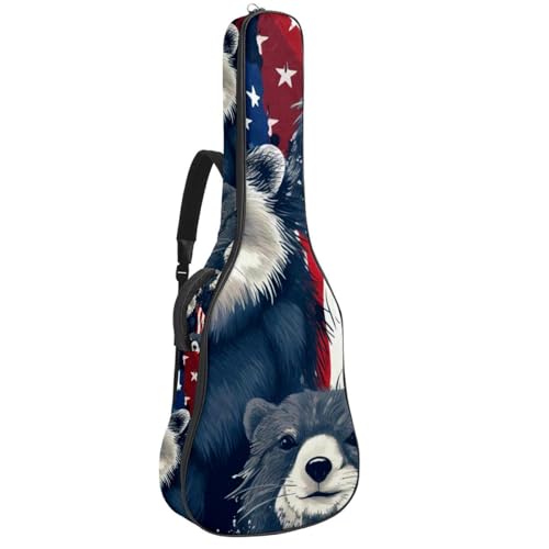 Étui pour guitare acoustique 40-42 pouces avec motif drapeau américain