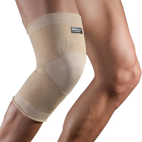 BingboPro Knee Brace for Pain Relief - Knee Compression Sleeves for Men and Women, Knee Support Leg Brace for Meniscus Tear, Running, Weightlifting, Workout, ACL, Arthritis, Joint Pain Relief(Nude,L)