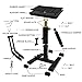 POLARBEAR Dirt Bike Stand Adjustable Jack Stand 1200Lbs Capacity Engine Stand Vertical Rise Easy Operated with DIY Stickers Lightweight(Black)