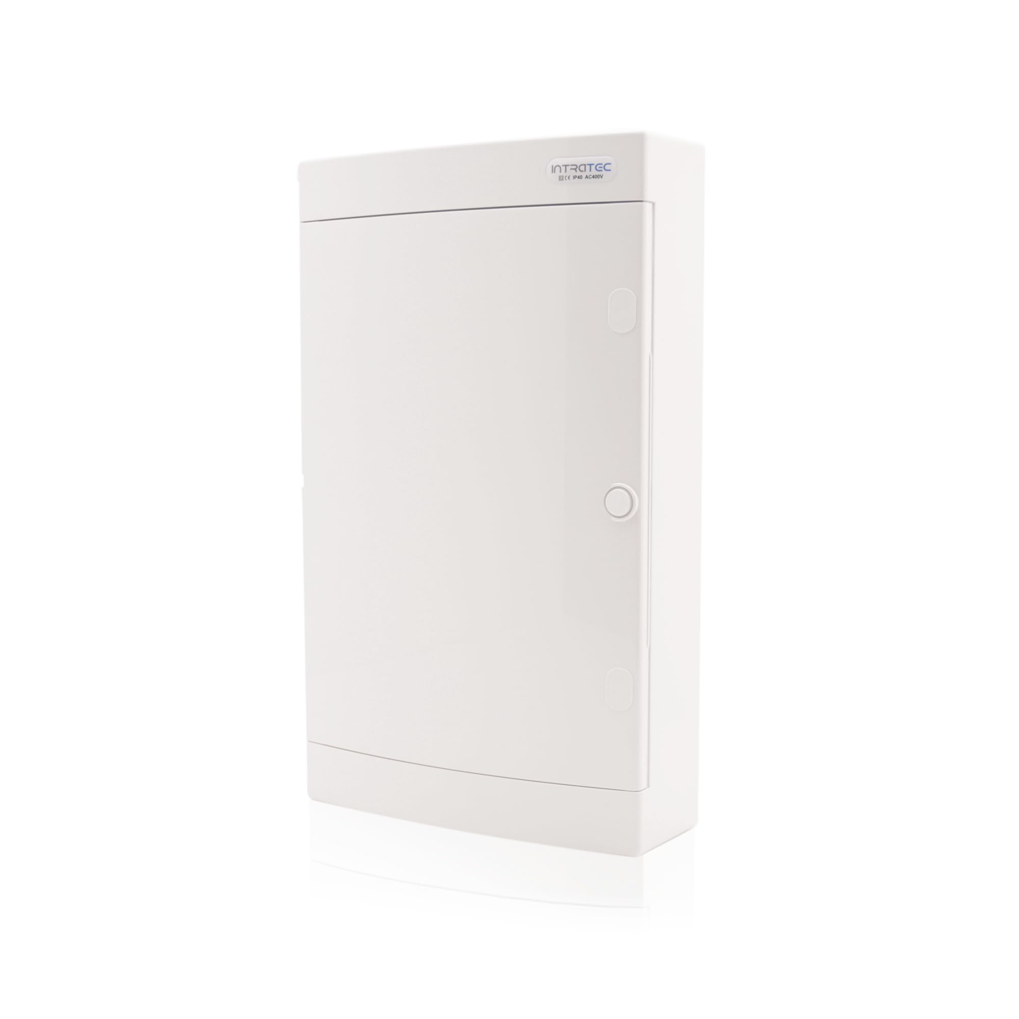 Intratec ripartitore di comunicazione a parete, IP40 – Distribuzione multimediale per casa connessa, armadio per sistemi multimediali, 287 x 485 x 112 mm, bianco