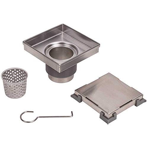Designline 6 in. x 6 in. Square Drain Tile-in Grate