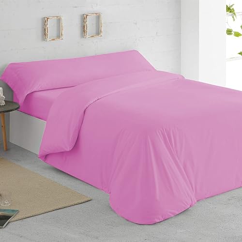 GREATOYAR Juego de Nórdica,Juego de Funda de Edredón, Set de 3 Piezas, 1 Funda Nórdica, 1 Sábana Bajera Ajustable, 1 Funda de Almohada, 100% Poliéster, Transpirable, para Cama 105cm, Rosa