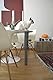 United Pets Cat Pole-Kratzbaum für unter den Tisch für Katzen, verlängerbar, Kratzbaum für unter den Tisch aus Sisal und Rattan, Grau, Spiel für Katzen mit Plüschball