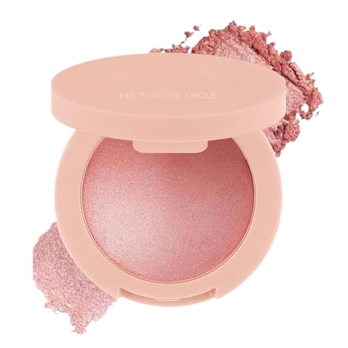 Polvo de colorete facial - Pigmento suave y construible para todo el día | Producto cosmético brillante para mujeres y niñas, funciona en todos los colores de piel, paleta de resaltado