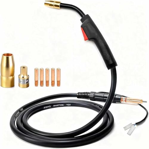 Image of 15ft Mig Gun Parts Replacement Compatible with Hobart Handler 130XL, 135, 140, 175, 187 and AutoArc XLT142 & XLT182 mig welder H-10/195957 H100S2-10/245924 guns