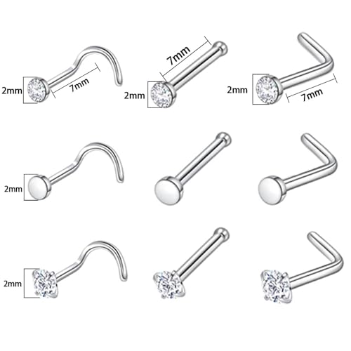 TKKUY 94PCS Mixed-pack Piercing Kits for All Body Piercings Stainless Steel 14G 16G 20G Jewelry and Needle with Tools Nose Septum Lip Ear Belly Button Cartilage Tragus
