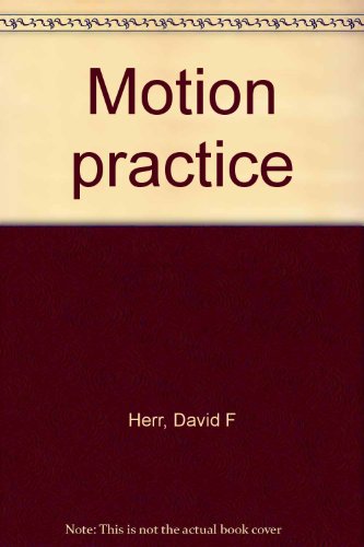 Motion practice 0316351768 Book Cover