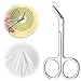 YBEATY 2 Pcs Ostomy Scissors Stainless Steel Curved Scissors Urothrostomy Surgical Nursing Bandage Supplies for Doctors Home Care Nurses Veterinary (Silver)