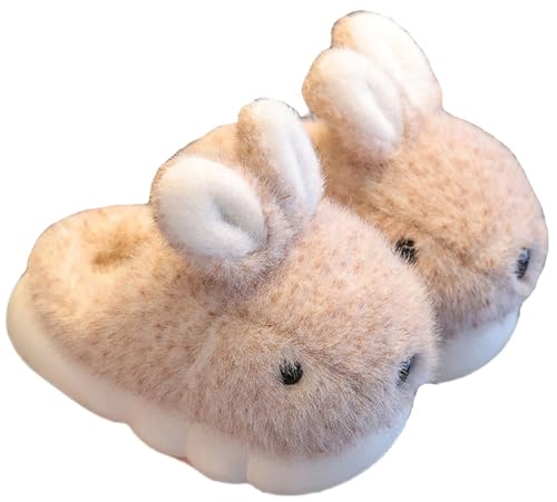 Image of Cute Women's Rabbit Slippers - Warm & Plush, Cartoon Design, Perfect for Winter & Indoor /Outdoor Use