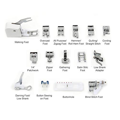 Set de 15 piezas Pies para máquina de coser CKPSMS miniatura 5