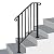 Handrails for Outdoor Steps 3 Ft Transitional Handrail, Outdoor Stair Railing Fits 1 to 3 Steps, Wrought Iron Handrail for Concrete Steps?3 Steps?