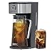 West Bend Iced Coffee Maker or Iced Tea Maker Includes an Infusion Tube to Customize the Flavor with Permanent Filter, Features Auto Shut-Off, 2.75-Quart, Black