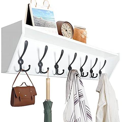 WEBI Wall Mounted Coat Rack with Shelf Cover