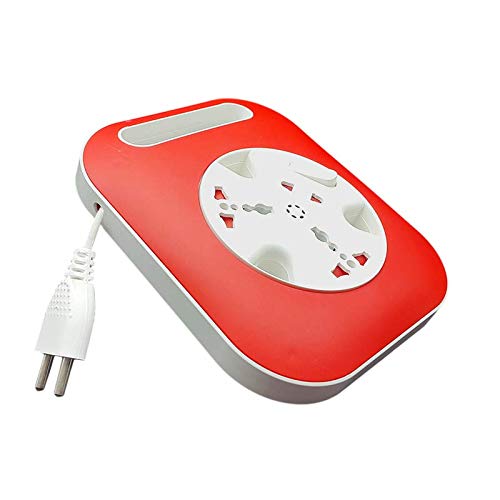 Flex Box 2 pin and 3 pin International Socket Premium Polycarbonate-LED Indicator with 4 Meter Extension Cord -red and White-image-20