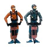 Alasum 2個ミニチュアダイバーの置物 絶妙なダイバーモデル 水槽の装飾用 オフィスや部屋のディスプレイに適した 耐久性プラスチック製