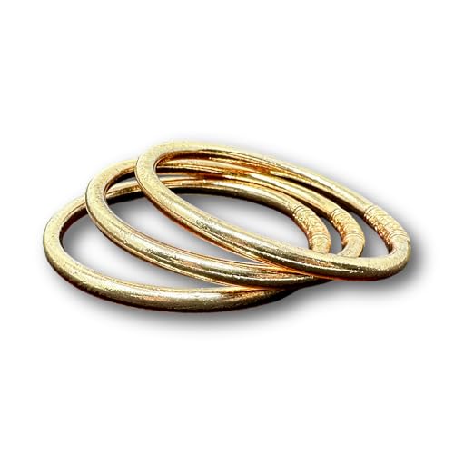 Bracelet bouddhiste jonc de Thailande Yvelise, bijou porte-bonheur en or souple
