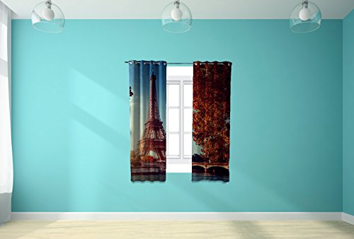 Ready-Made Curtain Eiffel Tower Paris | Several Measures | 2,10 m x 1,40 m