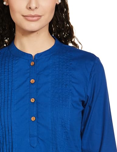 Image of Amazon Brand - Myx Women Cotton Regular Fit Casual Kurti (Available in Plus Sizes)