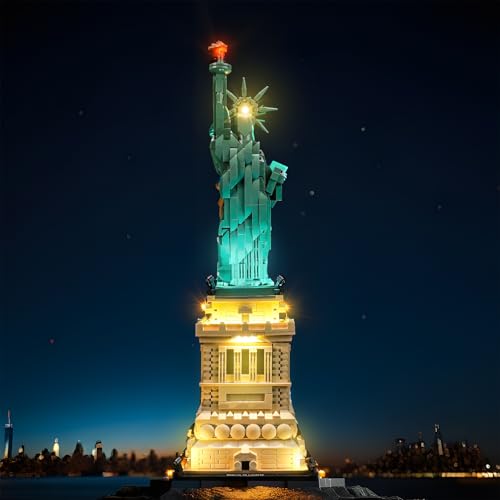 Image of LED Lighting Compatible with Lego Architecture Statue of Liberty 21042,Light Kit Compatible with Lego 21042, NOT Included The Model Set - JUST Lights