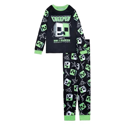 Minecraft Boys' 2-Piece Loose-fit Pajama Set, Soft & Comfortable