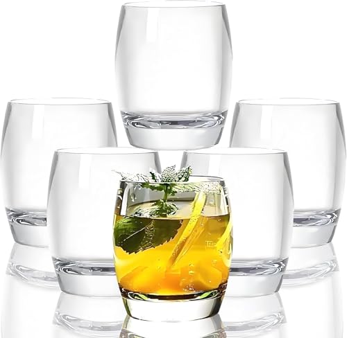 Image of Premium 350 ML Water & Juice Drinking Glasses Set of 6 Vintage Glassware Set for Juice, Cocktail, Mocktail,Whisky All Beverages Everyday Uses for Gift (6, MT-01)