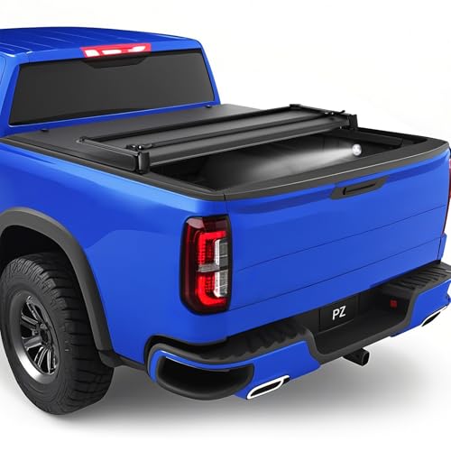 PZ Soft Tri-Fold Bed Tonneau Cover Compatible with 2015-2025 Chevy Colorado/GMC Canyon with 5.2 Feet Bed Covers for Trucks,Waterproof, Heavy Duty, Easy Install