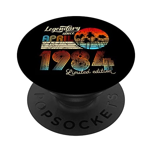 40. Cumpleaños 40 Legendario Desde Abril De 1983 Regalo PopSockets PopGrip Intercambiable