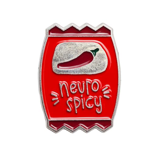 Neuro Spicy Sauce Packet Neurospicy Pin Brooch, ADHD Awareness Enamel Pin, Funny Gift For Autistics Neurodivergent Friend, Autism Acceptance Brooches, ADHD Meme, Spicy Brain Decorative Jewelry