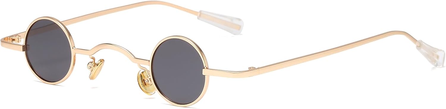 Dollger Punk Polarized Sunglasses 70s Hippie Circle Small Sun Glasses