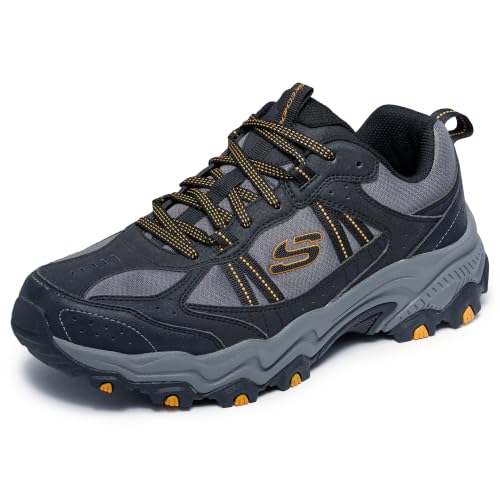 Image of Skechers Men's Stamina AT Upper Stitch | Casual, Trail, Memory Foam, DuraLeather Mesh Upper, Shock-Absorbing Midsole