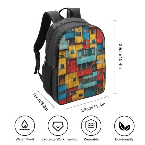Mochila Escolar Kindergarten de Bloques de Construcción Impermeable 40x28x16cm 2