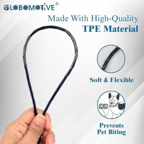 Image of GLOBOMOTIVE PE Spiral Cable Sleeve- Spiral Zip Wrap, Hider & Concealer for Desktop PC, TV, Office, Home Theater, Cable Management, Cord Organizer, Wire Cover, Mobile Charger | 25 Meter, Black (3 MM)