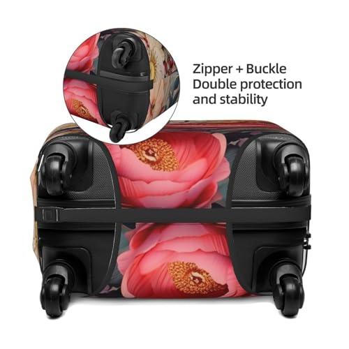 Modern Floral Luggage Suitcase Covers Elastic Washable Travel Luggage Protector Anti Scratch Travel Suitcase Protective Cover For Kid And Adult, Fits 18-32 Inch Luggage3