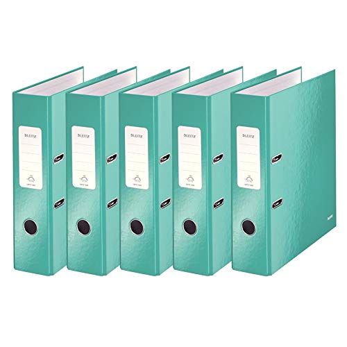 Qualitäts-Ordner WOW A4 80mm (eisblau metallic, breit | 5er)