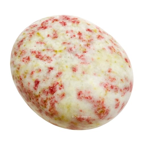 Image of Crystal Heaven Cinnabarite Palm Pebbles Stones For Anxiety Stress Relief Massage-Aaa Grade Original Healing Gemstone Agate Palm Stone For Yoga Meditation Spiritual Reiki Feng Shui