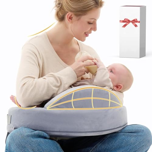 Homodoskey Memory Foam Nursing Pillow - Pioneering Safety Fence-Plus Size Breastfeeding Pillow for Ergonomic Comfort & Support-Easier and Healthier Nursing - Fit for All Removable Cover